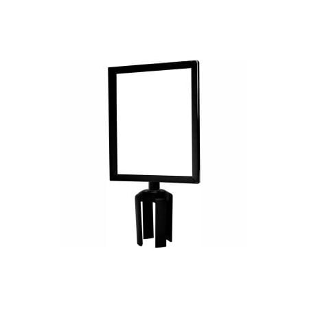 Lawrence Metal Tensabarrier Steel Sign Frame, 8-1/2"Wx11"H, Black FRAME-HDSC-33-8511HD-V